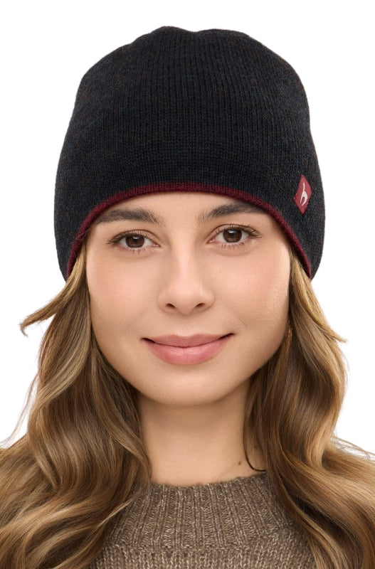 Reversible baby alpaca wool hat