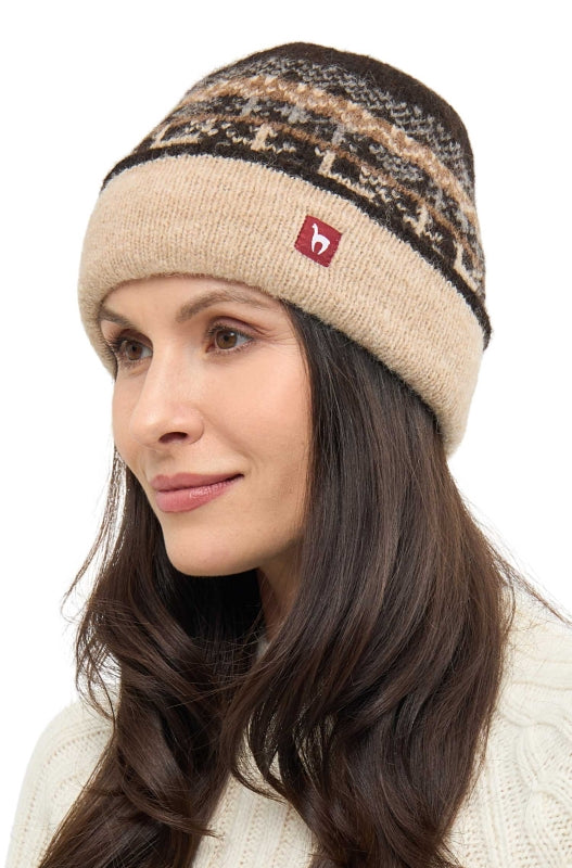 Reversible 100% alpaca wool hat