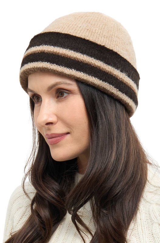 Reversible 100% alpaca wool hat