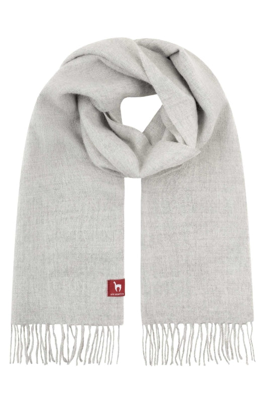 Solid color baby alpaca wool scarf