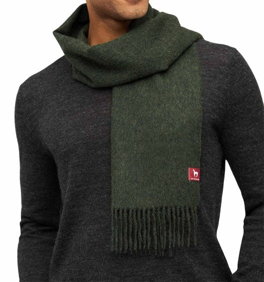 Solid color baby alpaca wool scarf
