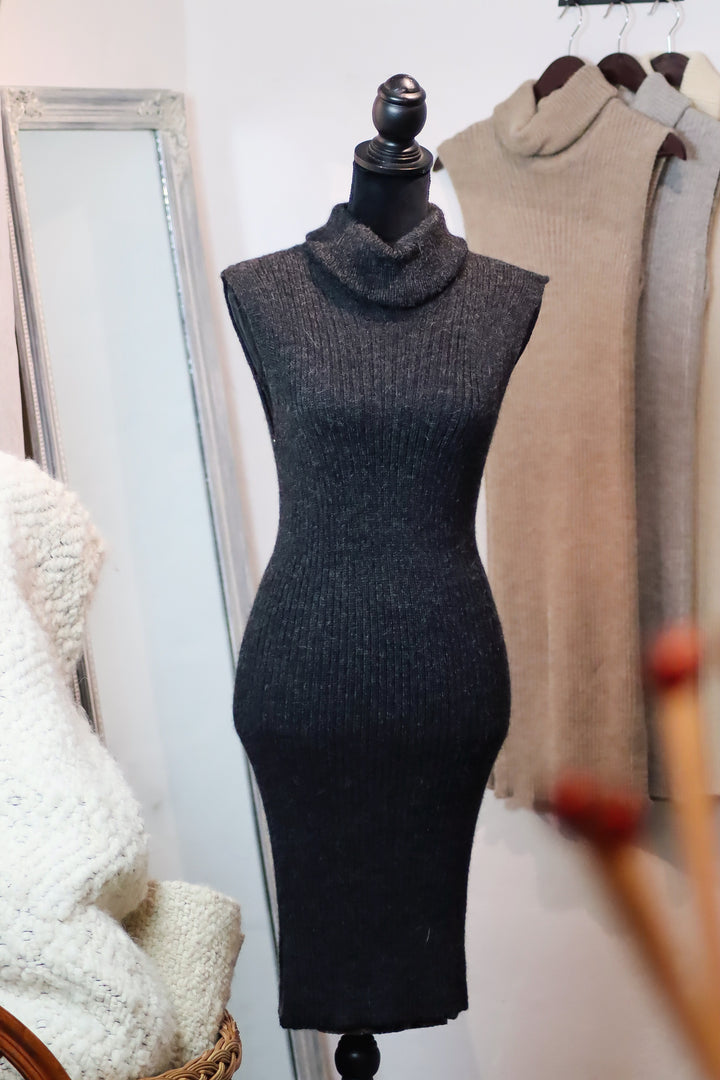 High-neck dress