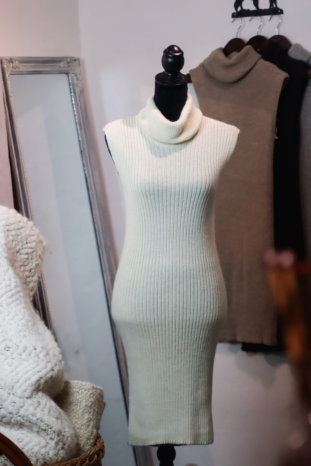 High-neck dress