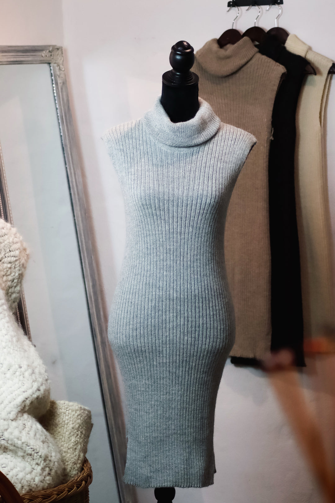 High-neck dress