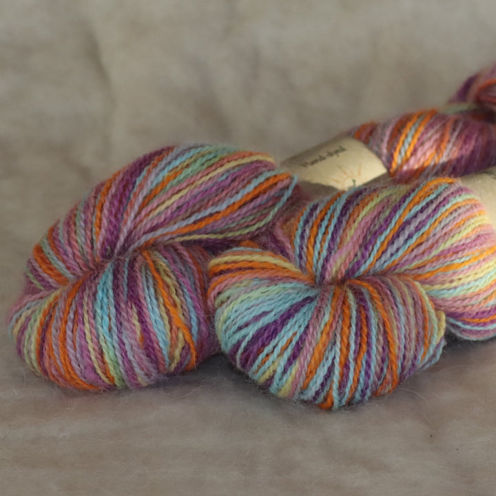 Hand-dyed 100% alpaca wool lace yarn