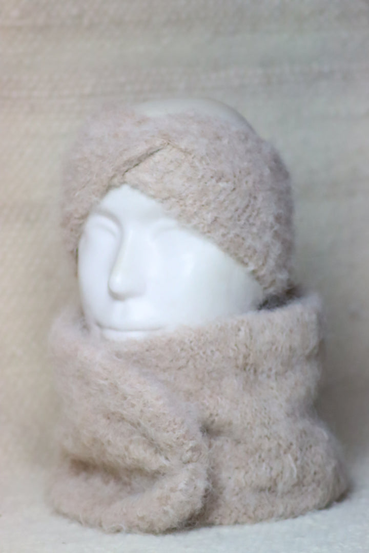 Soft headband with alpaca wool - Puffy
