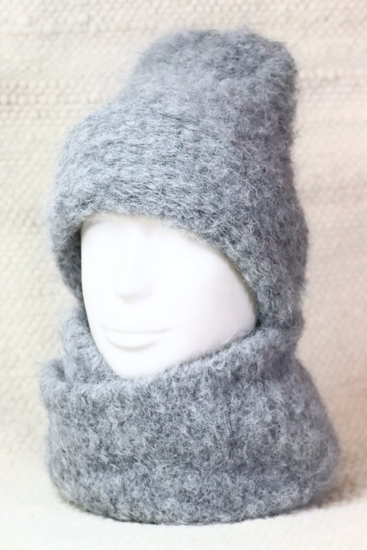 Soft alpaca wool infinity scarf - Puffy