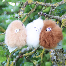 Load image into Gallery viewer, Alpaca-shaped leather key ring
