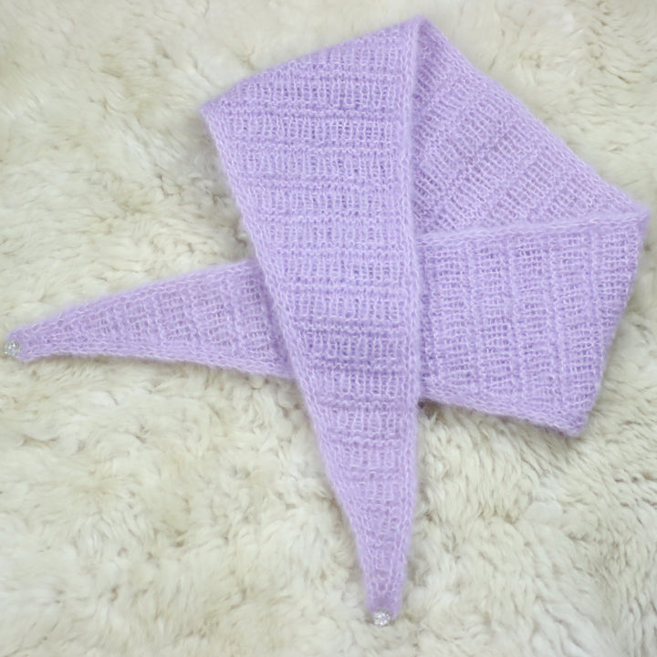 Light alpaca wool scarf with silk