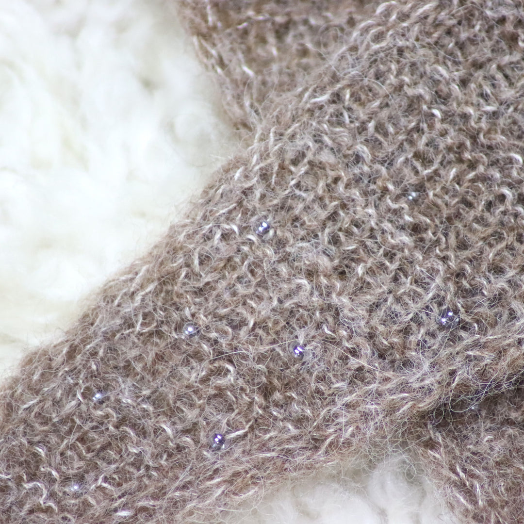 Light alpaca wool scarf with silk