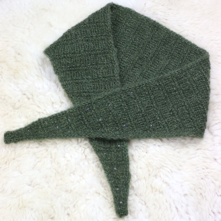 Light alpaca wool scarf with silk