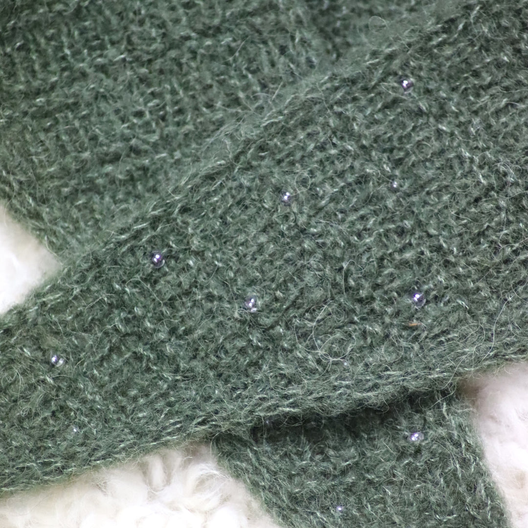 Light alpaca wool scarf with silk