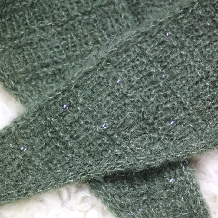 Light alpaca wool scarf with silk