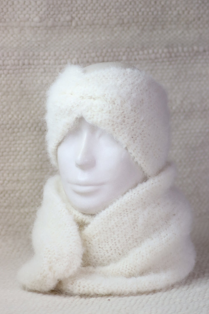 Soft headband with alpaca wool - Puffy