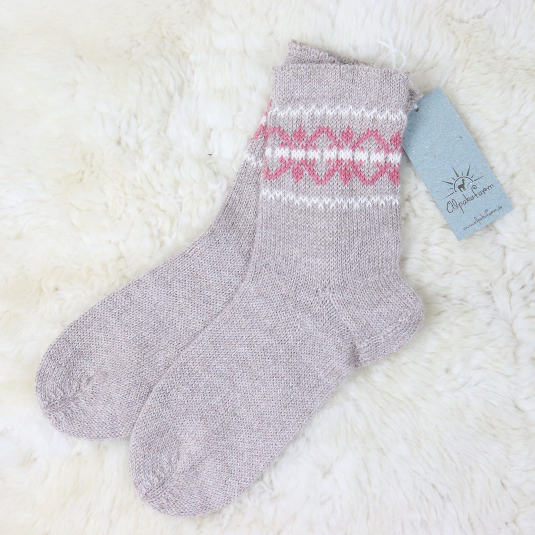 100% alpaca wool socks