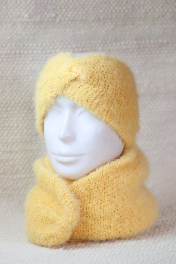 Soft headband with alpaca wool - Puffy