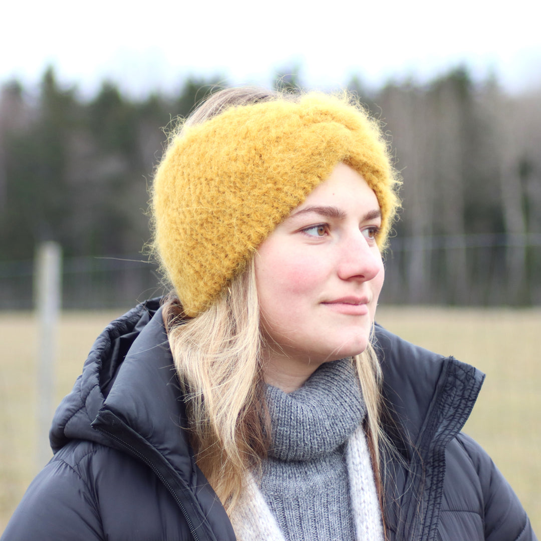 Soft headband with alpaca wool - Puffy
