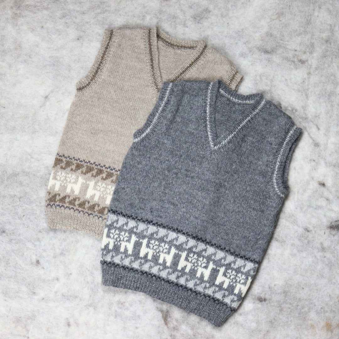 100% alpaca wool vest for children