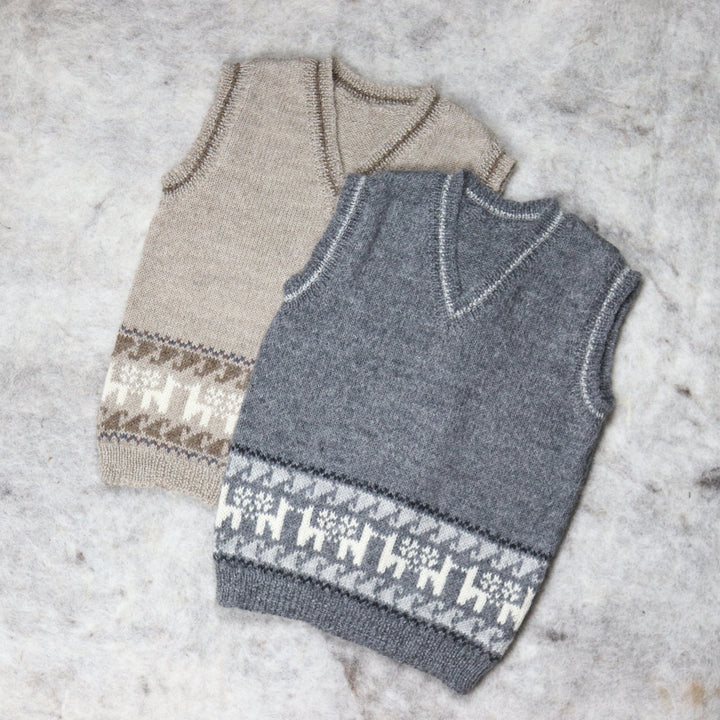 100% alpaca wool vest for children
