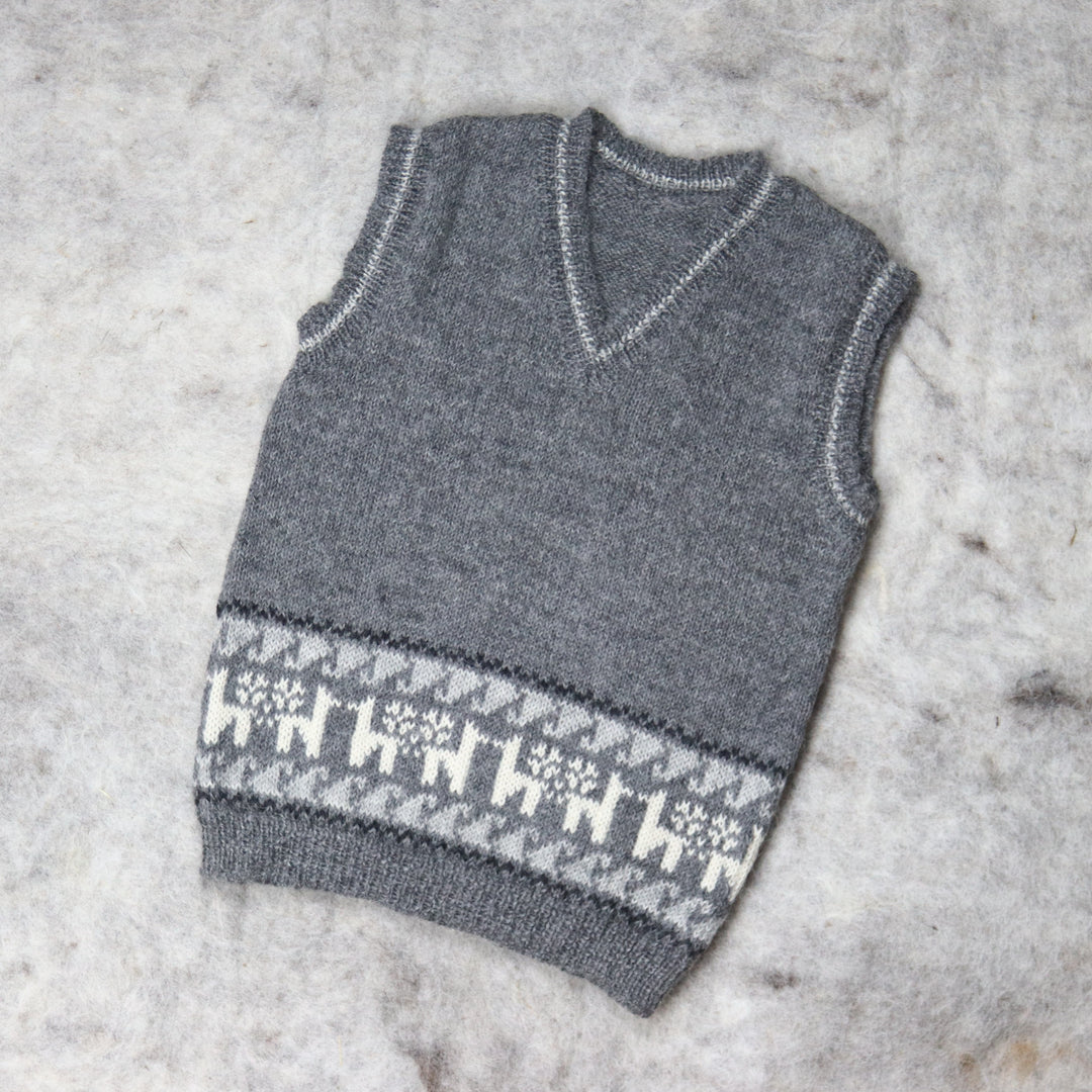100% alpaca wool vest for children