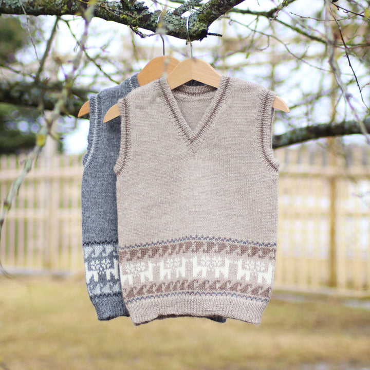 100% alpaca wool vest for children