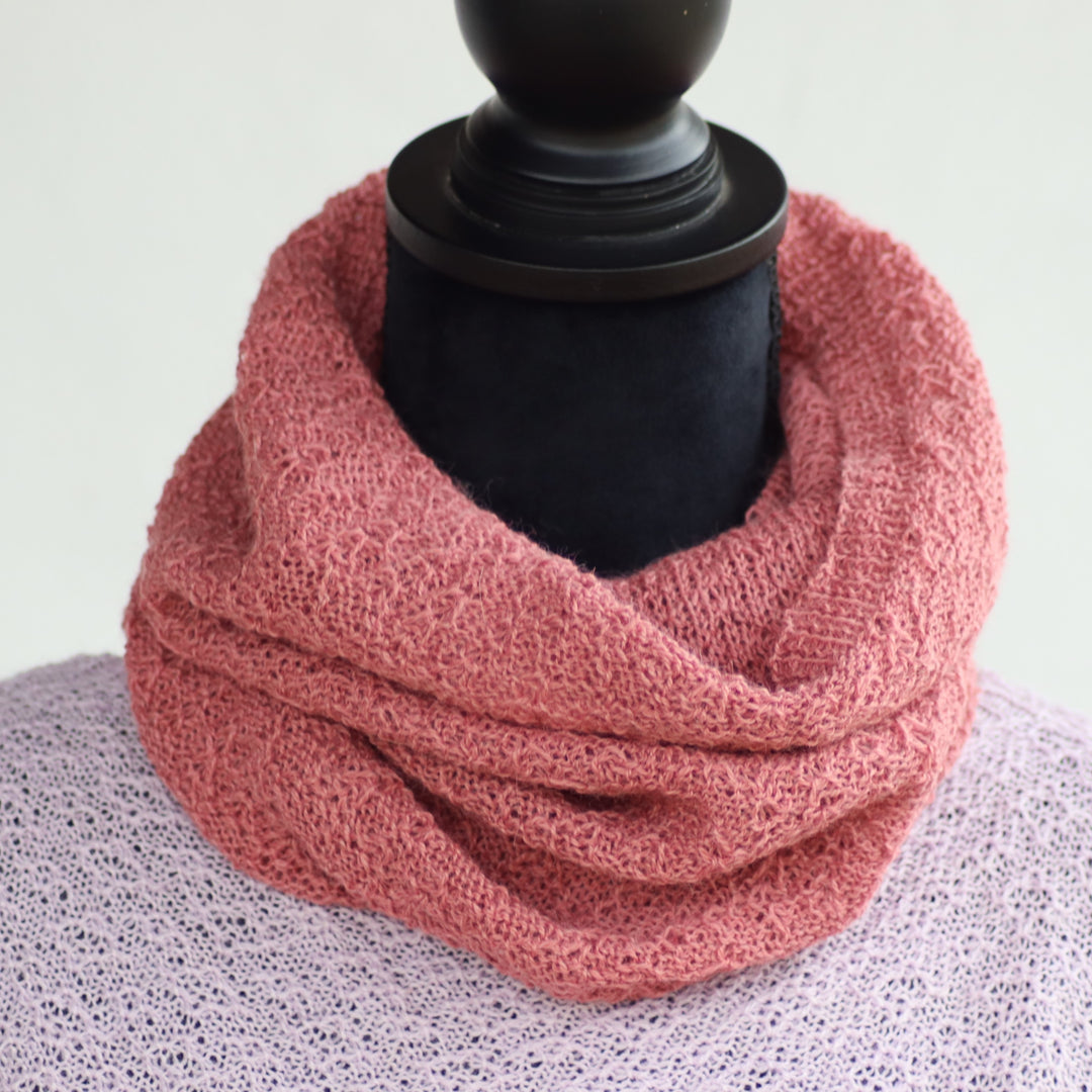 Thin baby alpaca wool infinity scarf