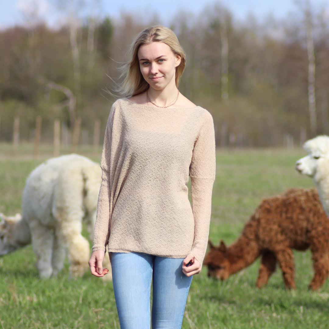 Baby alpaca wool airy sweater