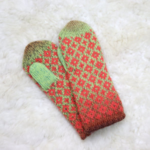 Patterned mittens for children (2-3 years)