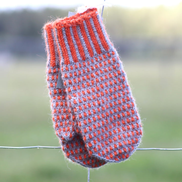 100% alpaca wool mittens for children