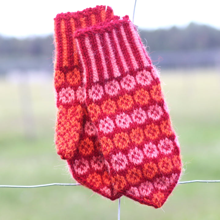 100% alpaca wool mittens for children