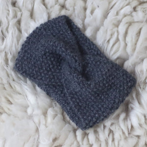 Pearled baby alpaca wool headband