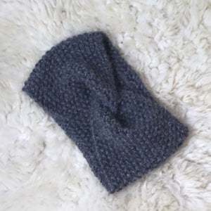 Pearled baby alpaca wool headband
