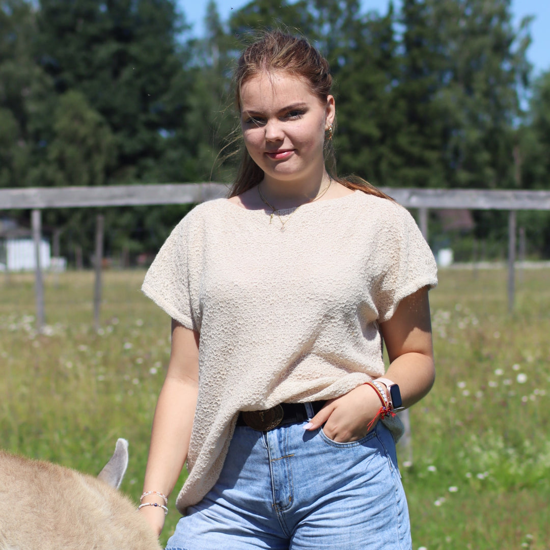Baby alpaca wool blouse