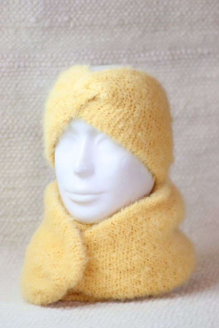 Soft headband with alpaca wool - Puffy