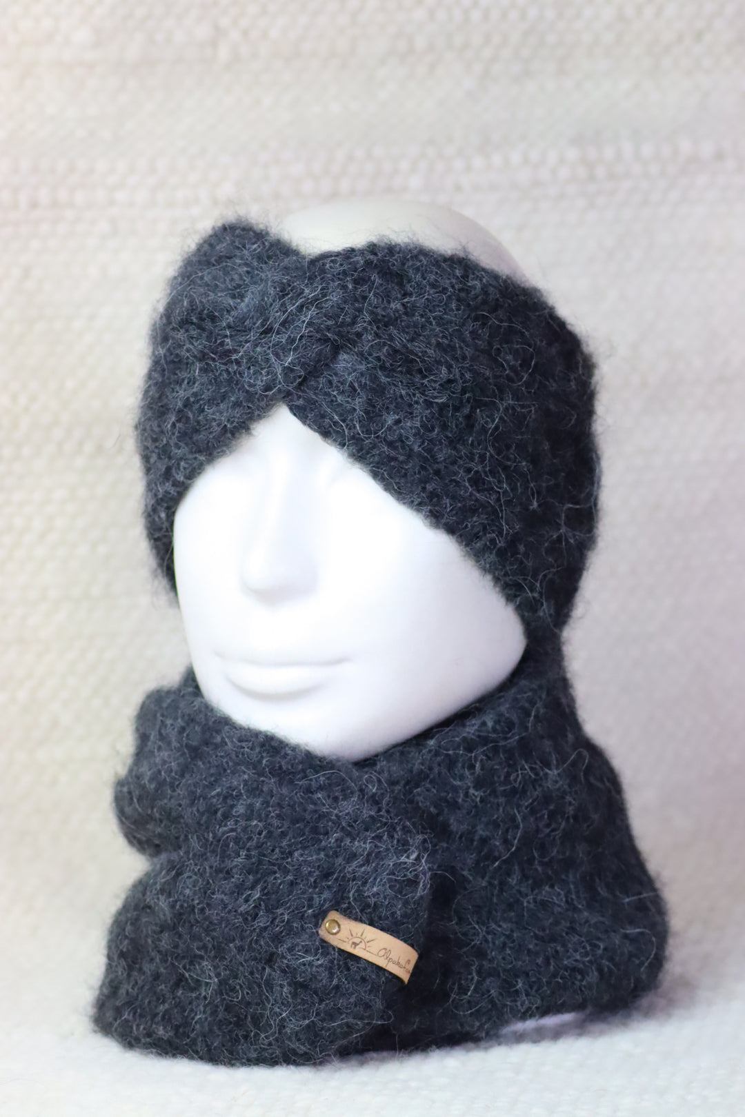 Soft headband with alpaca wool - Puffy