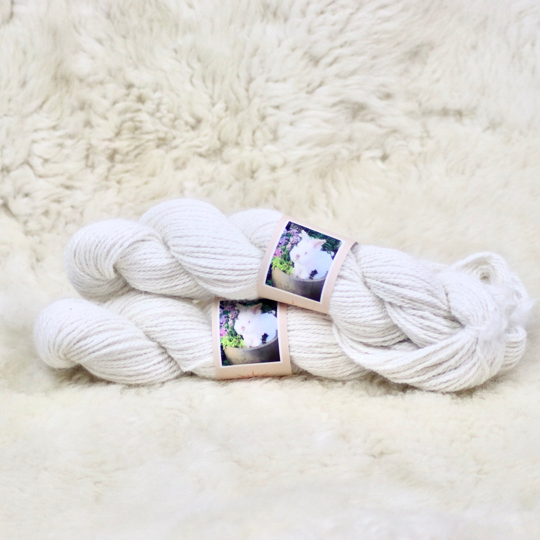 Farm yarn from angora and sheep wool