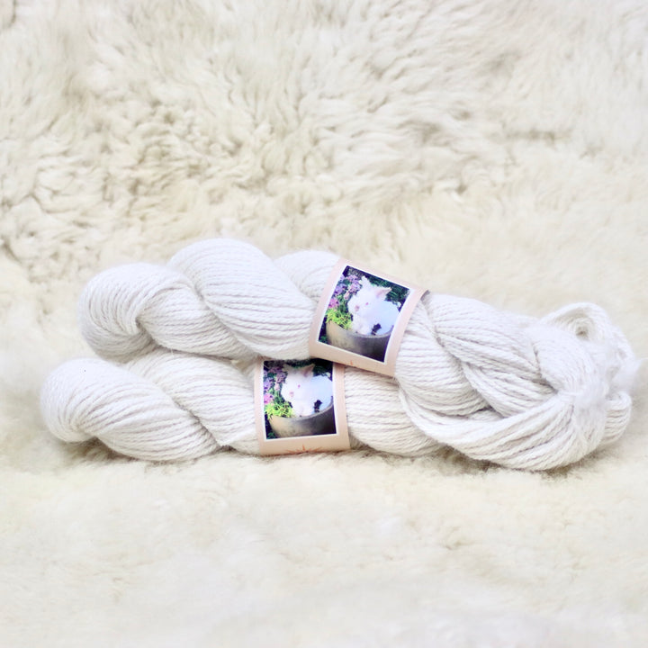Farm yarn from angora and sheep wool