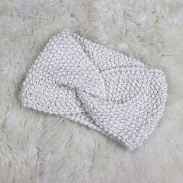 Pearl knit baby alpaca wool headband