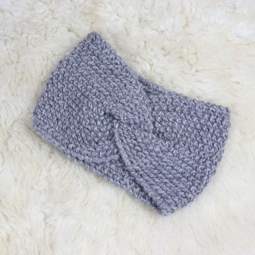 Pearl knit baby alpaca wool headband