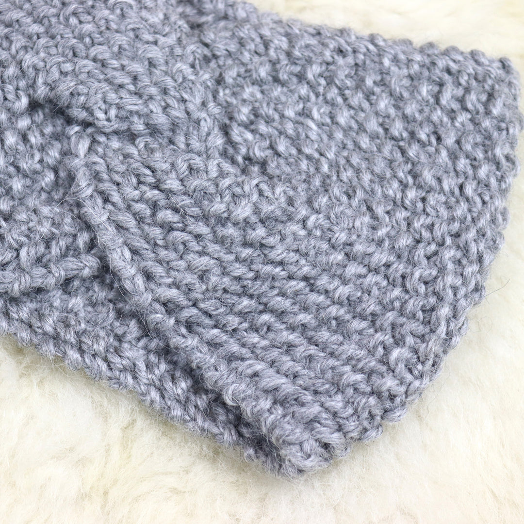 Pearl knit baby alpaca wool headband