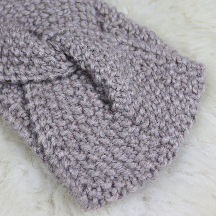 Pearl knit baby alpaca wool headband