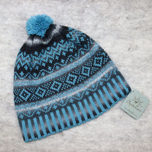 Patterned beanie hat
