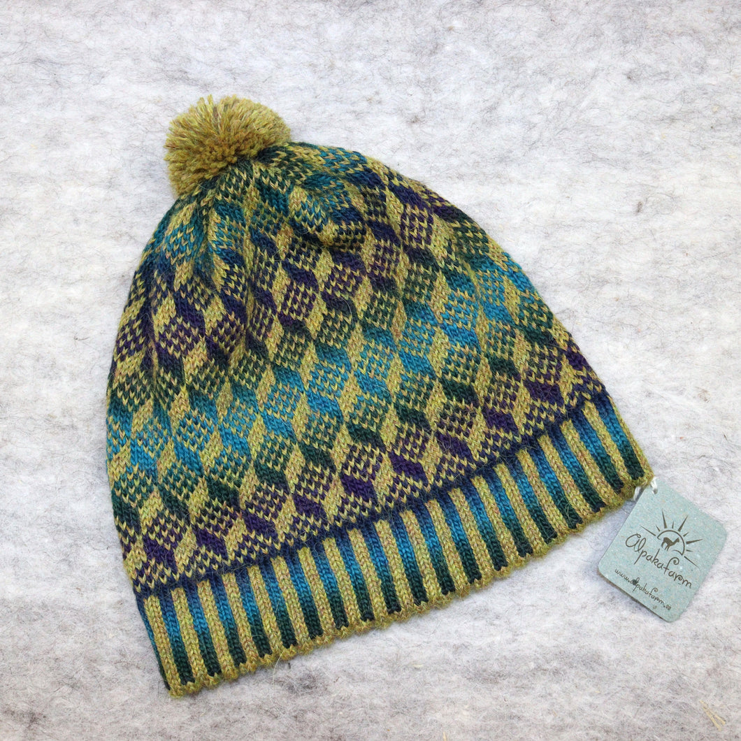 Patterned beanie hat