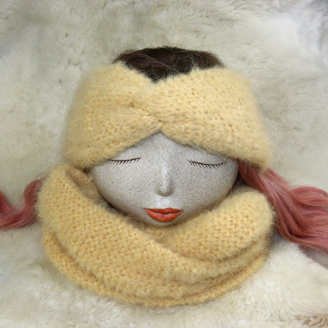 Soft headband with alpaca wool - Puffy