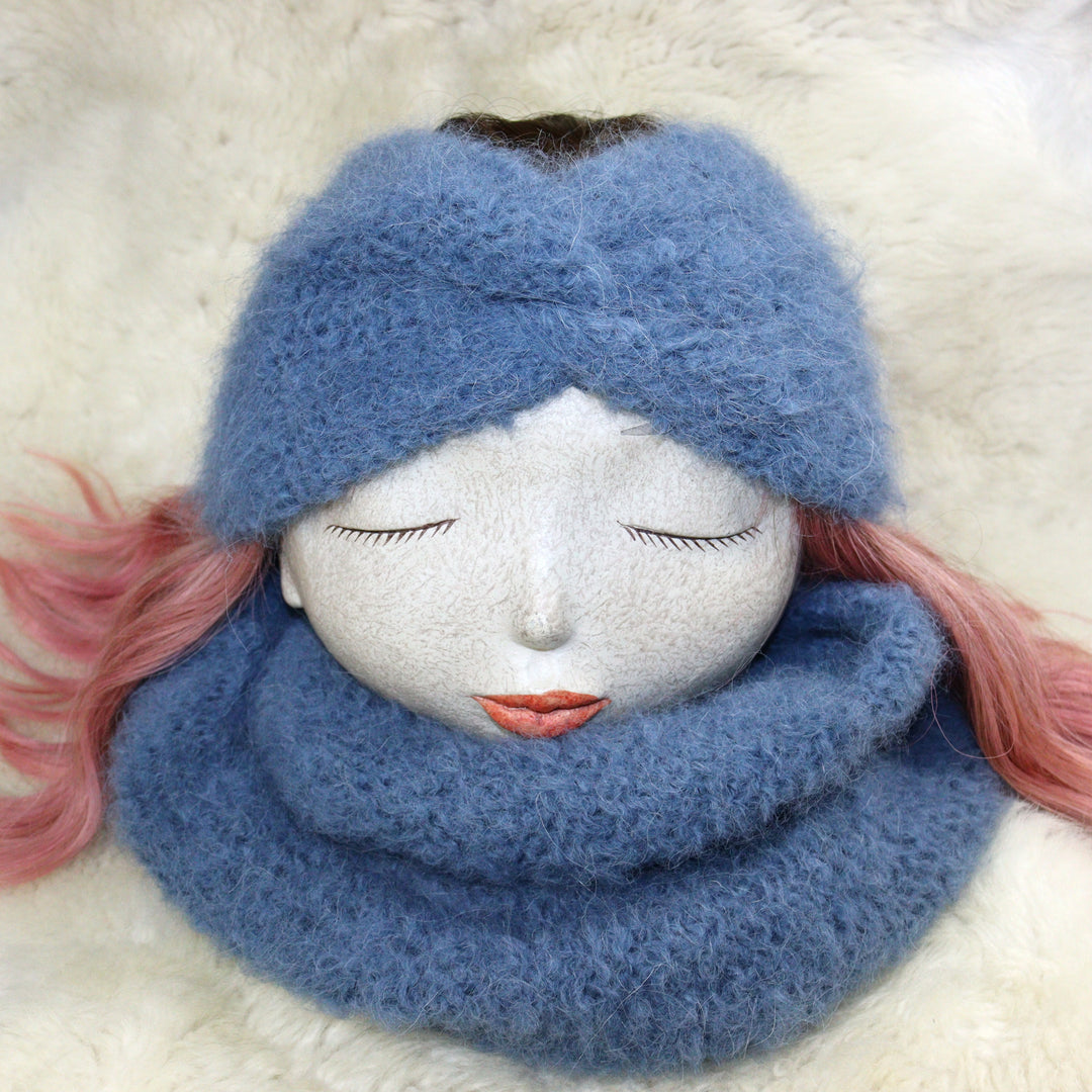 Soft headband with alpaca wool - Puffy