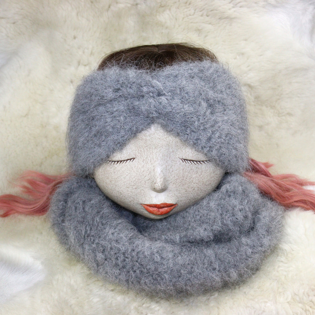 Soft headband with alpaca wool - Puffy