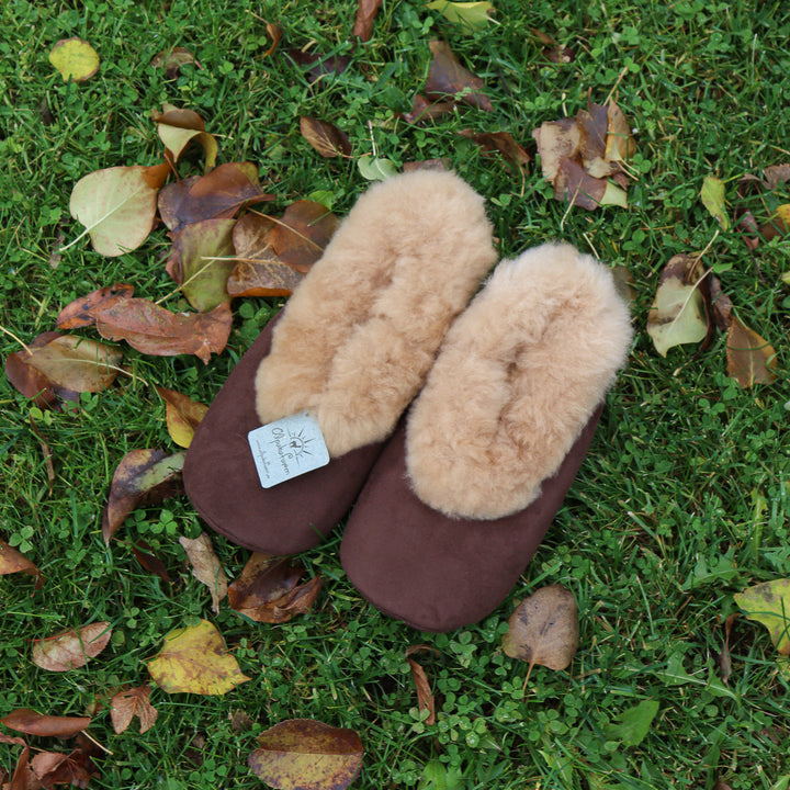 Leather slippers