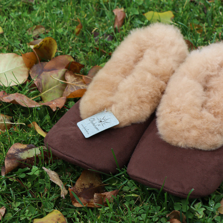 Leather slippers