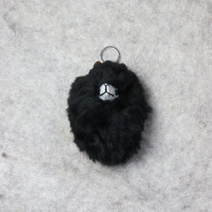 NEW! Alpaca shaped key ring made of alpaca fur