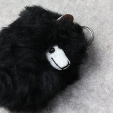 Load image into Gallery viewer, NEW! Alpaca shaped key ring made of alpaca fur
